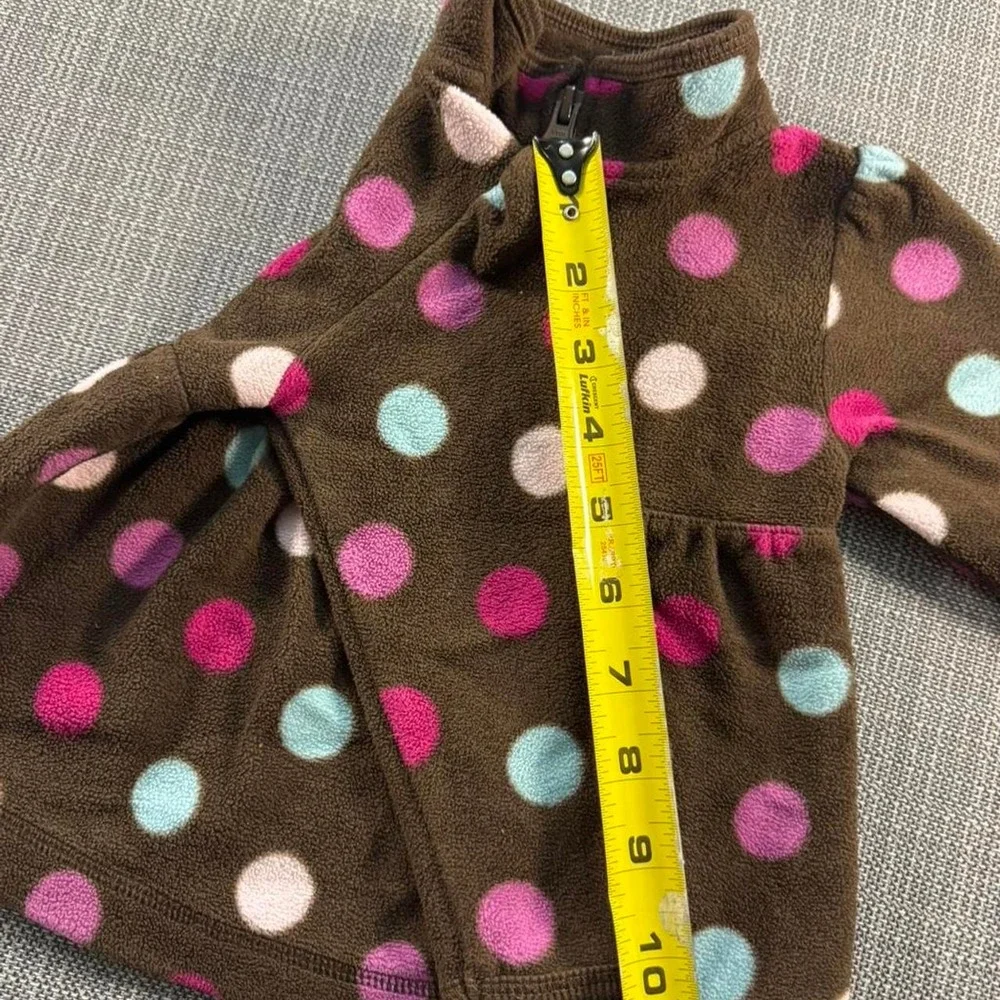 Old Navy Brown polka dot fleece jacket